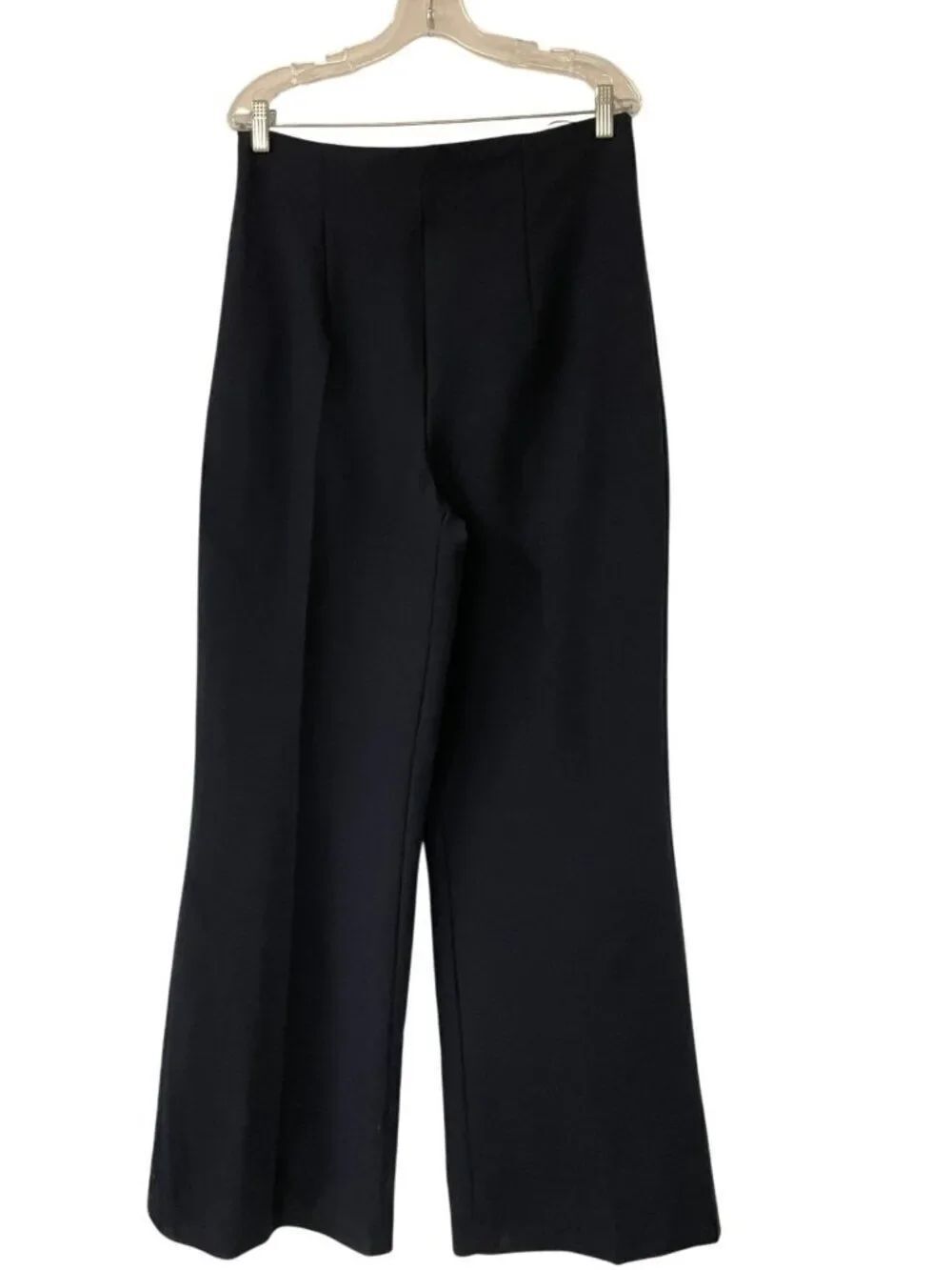 Zara Womens High Waist Trousers Size XL Navy Blue Pleated Front 7149/053 NWT
